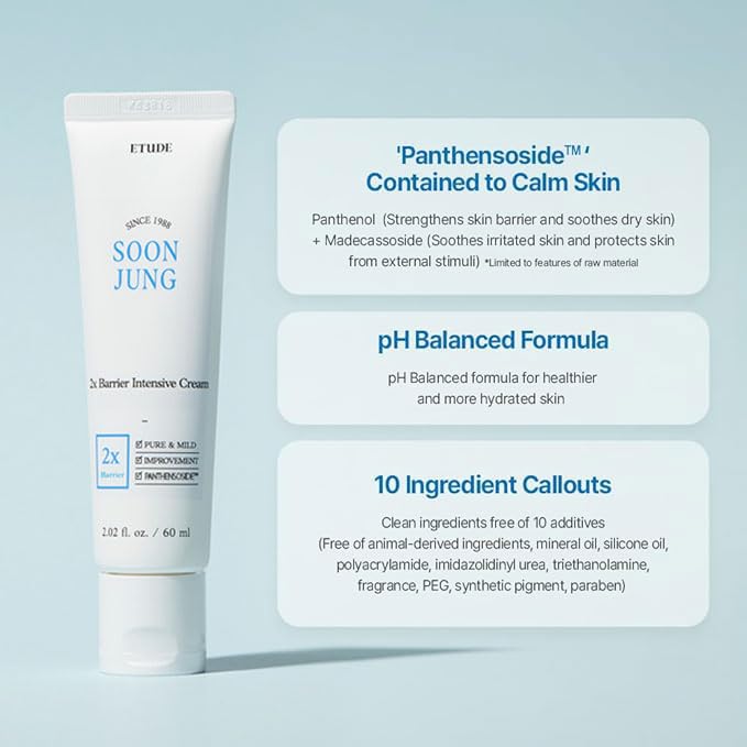 ETUDE Soon Jung 2x Barrier Intensive Cream 60 ml
